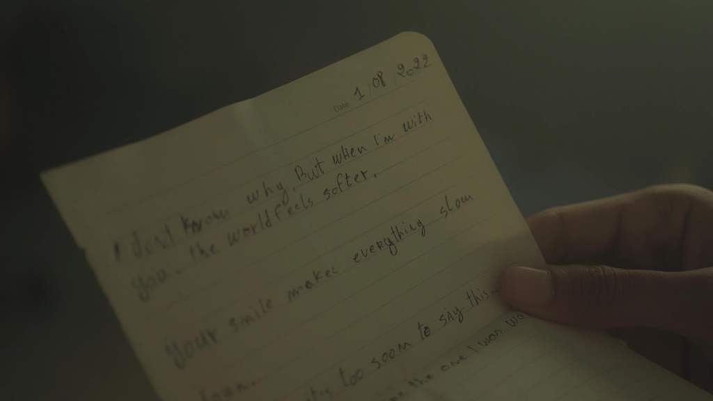 close up of a handwritten emotional note