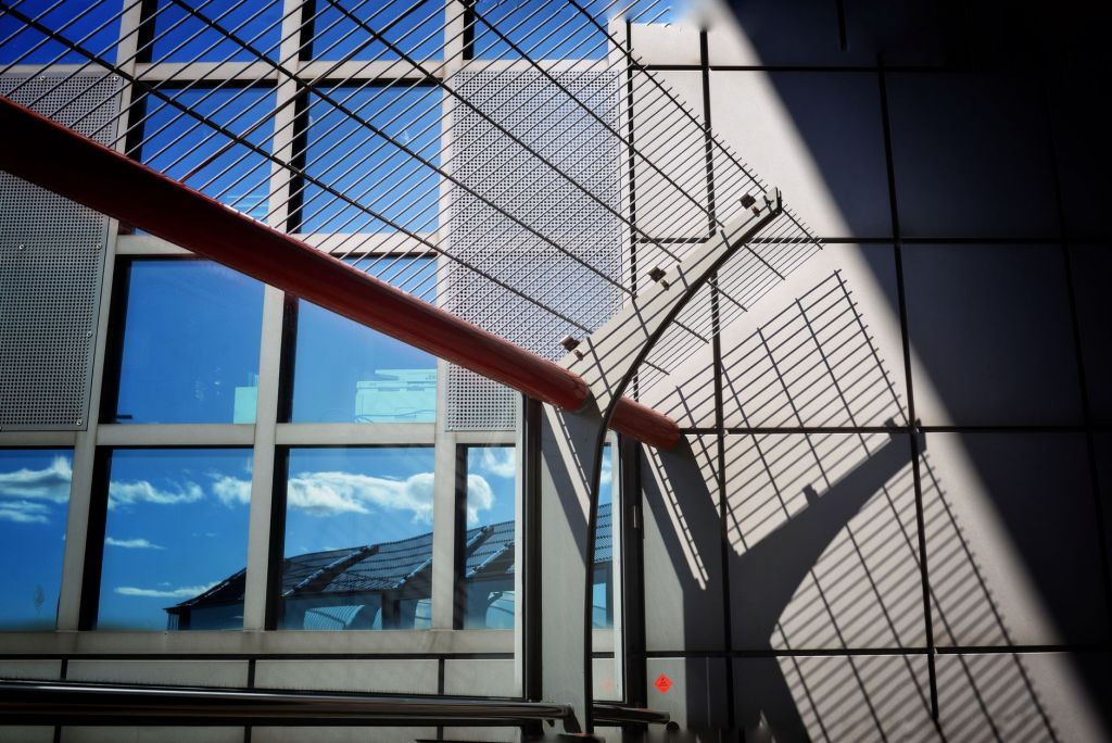 sunlit bars near windows